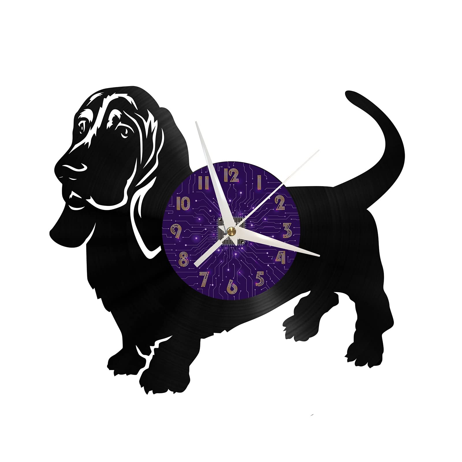 Horloge Murale Teckel en Vinyle 30 cm de Salon (V-sans L)