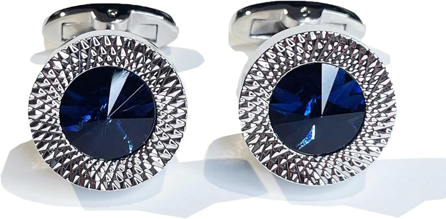 Cufflinks para hombres con caja de regalo, accesorios para bodas y negocios