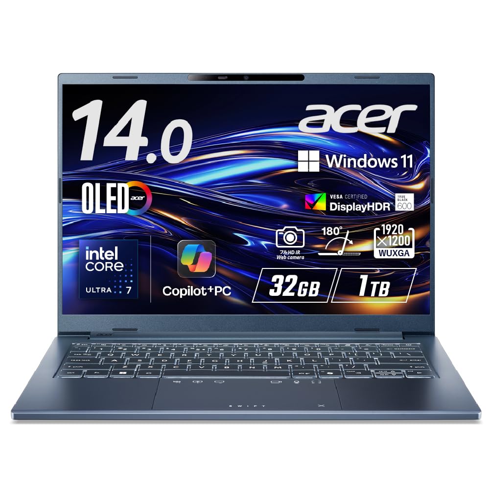 Amazon.co.jp: Acer Swift Go 14 AI インテル Core Ultra 7 OLED 光沢