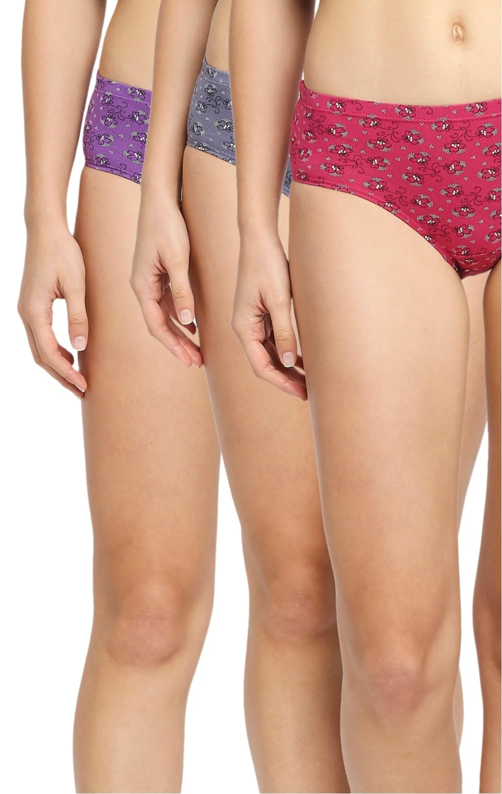 Red Rose Women's Hipster Full Coverage Panties Multicolor | Mulisize Pack of 3 Brief | PT Inner DC-image-36