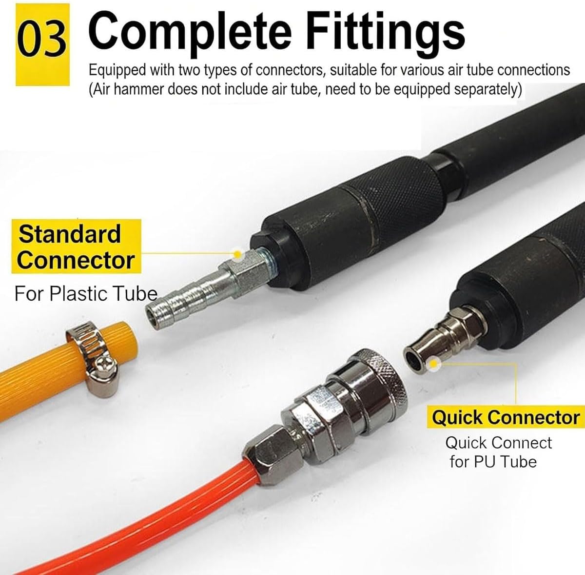 Double Head Pneumatic Bush Hammer, Long Handle Scabbling Hammer, 9/12/18/24 Tooth Counts, 2×2100bpm High Frequency, 6-8 M²/h Efficiency, for Stone Surface Finishing, Concrete Texturing(12)