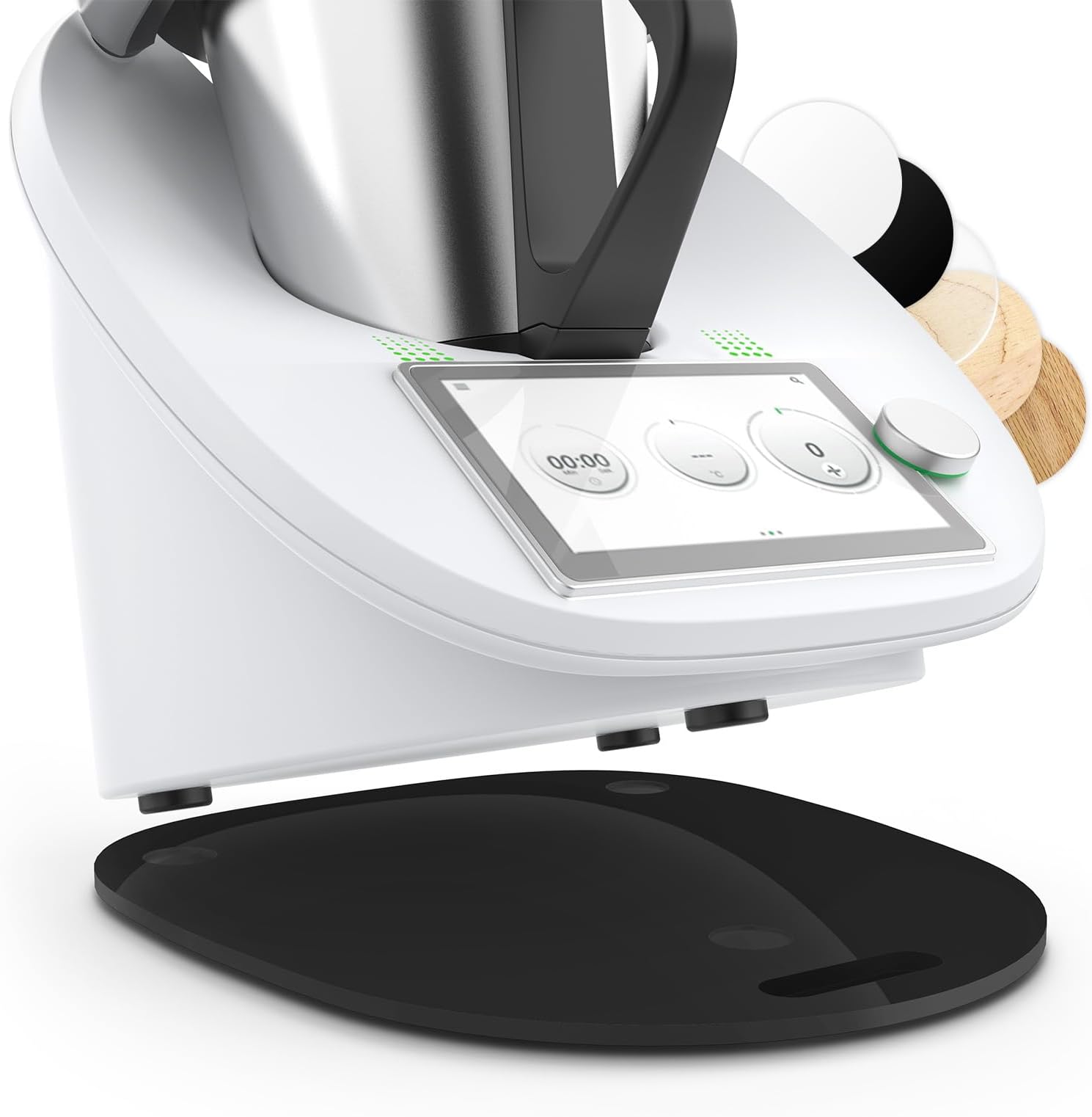 bonna Gleitbrett für Thermomix TM6, TM5, Gleitbrett mit Premium-Verbundmetall - (Schwarz