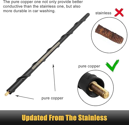 Miniatura 8 de Antena para Toyota Tundra Tacoma FJ Crusier 1995-2023, accesorios Toyota Tundra Tacoma, 13 pulgadas Toyota Tundra Tacoma FJ Cruiser Antena de