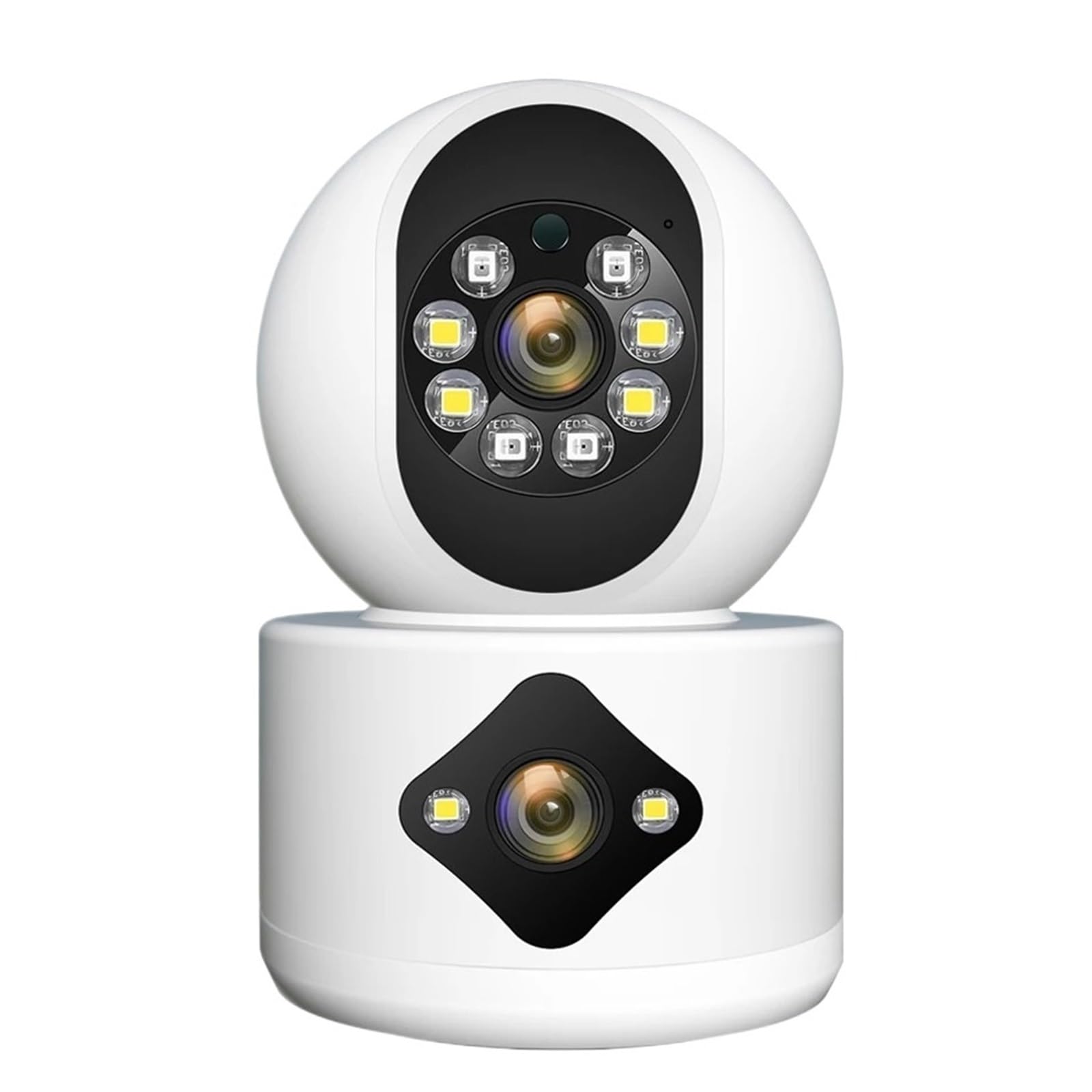 Home Security Camera 4MP kamera z dwoma obiektywami niania elektroniczna baby monitor podwójny ekran 4X Zoom cyfrowy automatyczne śledzenie AI wykrywanie człowieka kryty nadzór wideo CCTV(4MP Add 128G