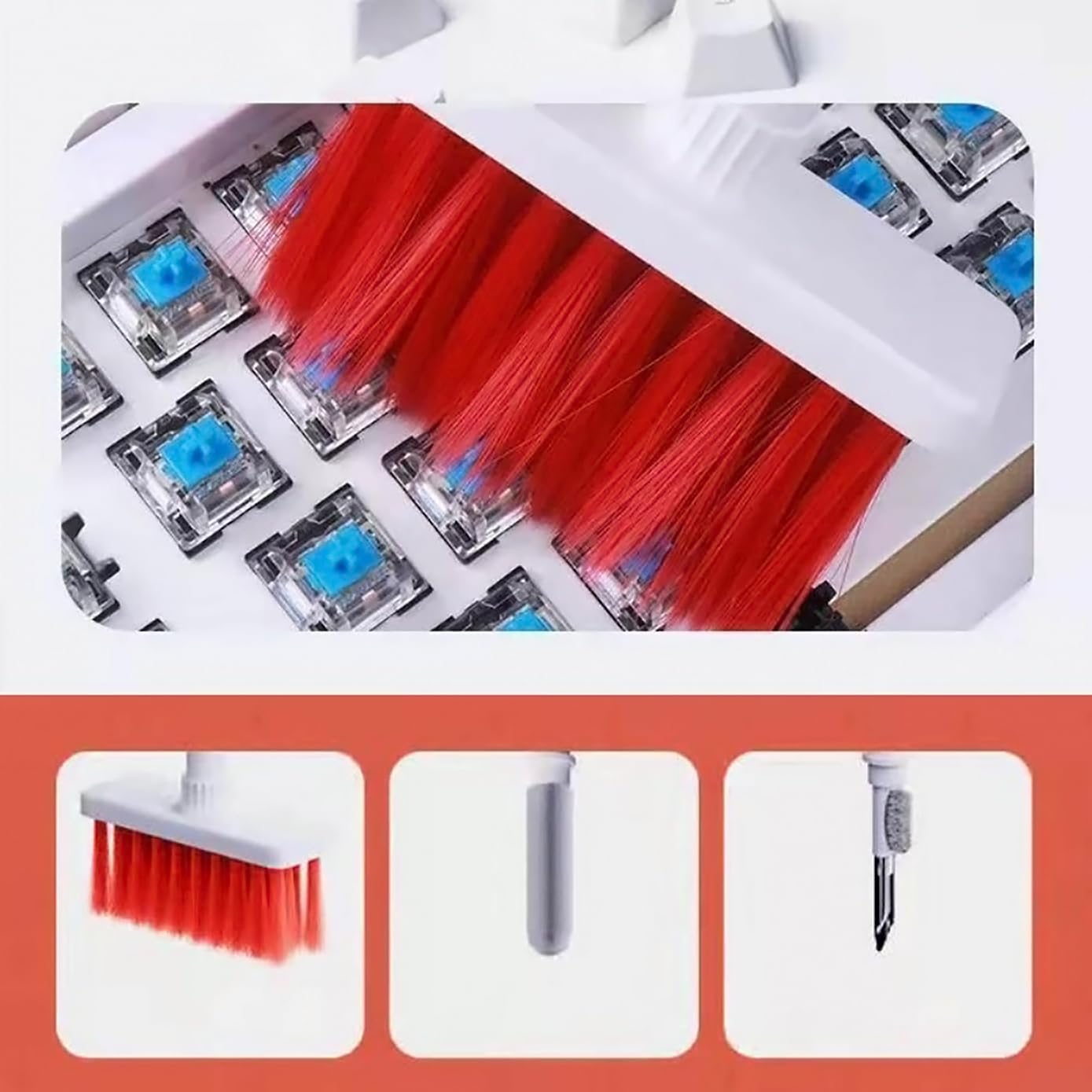 GLUN® 5-in-1 Multi-Function Cleaning Tools Kit, Multipurpose Cleaning Brush (TWS Cleaner, Key Puller, Metal Pen Tip, High-Density Brush) Electronics Cleaning, Car Interior Detailing,. - Image 5 thumbnail
