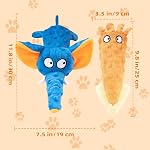 2 Pack de jouets de chien avec frisure & Squeaker - Jouets à croquer en peluche pour chiens doux et moyens, Jouets de dents de chiots pour soulager l'ennui & Soins dentaires