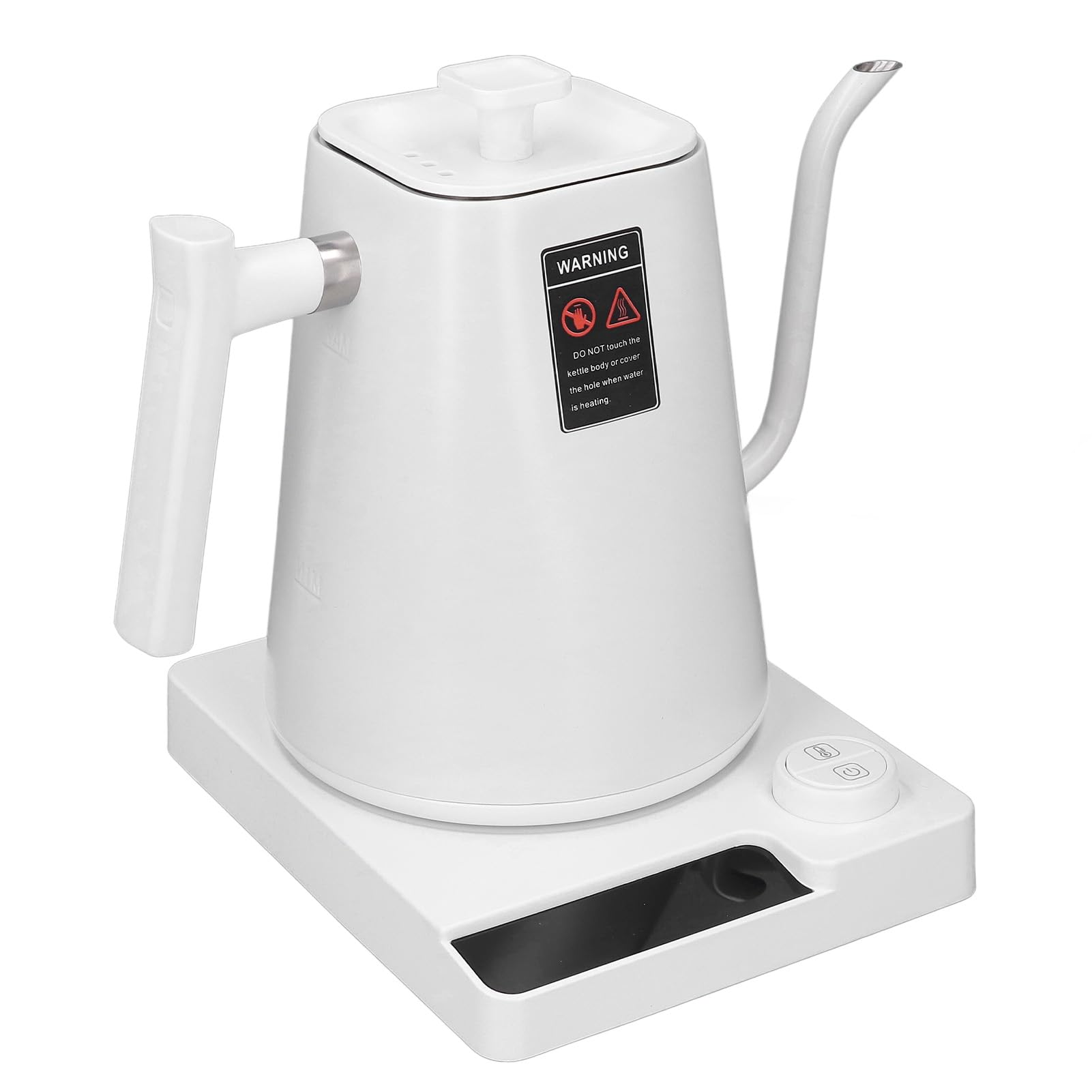 Dioche Hervidor Eléctrico con Cuello de Cisne, Control Inteligente de Temperatura, Hervidor de café con Pantalla LCD, Preparación Precisa para el Hogar y la Oficina, Acero (Enchufe europeo 220V)