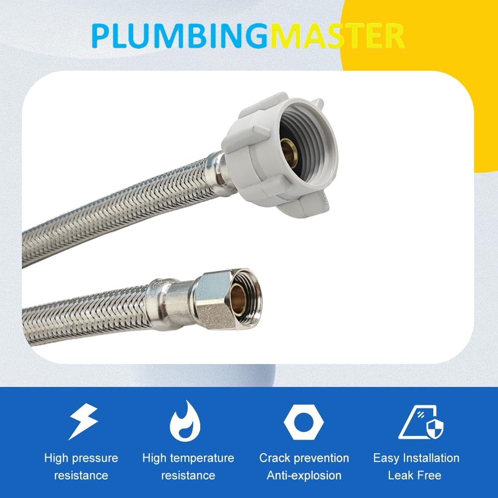 PLUMBINGMASTER Toilet Supply Lines - 2 Pack -3
