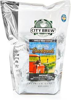 City Brew Coffee, Backroads, Medium Roast, Gourmet Arabica 2 lb, Whole Bean