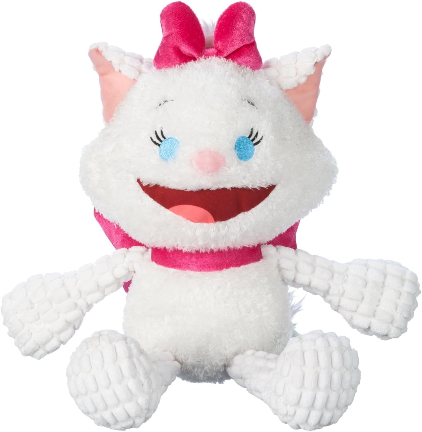 Disney Store Blissful Buddies Fidget Plush - Marie from The Aristocats Stuffed Animal with Embroidered Details, Pull Arms & Legs - Textured Plush Figure Toys for Kids