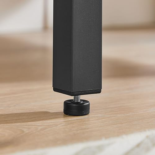 Miniatura 7 de Mesa de comedor plegable de 63.2 pulgadas, mesa de comedor extensible de madera MDF, mesa de comedor de hojas colgantes de madera, muebles