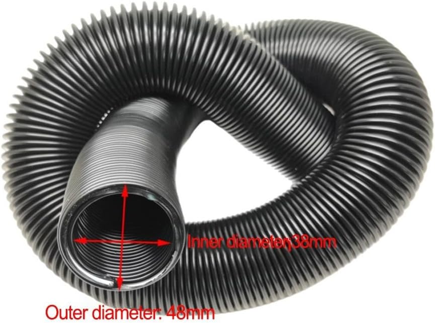 Vacuum Hose Static-Dissipating Backpack Replacement Hose with 1.5 Inch Cuffs Compatible for ProTeam Super Mode 6 and Other Models Flexible Design for Home Cleaning Black(Only Hose)