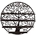 Sorbus Wall Mounted 5 Tier Nail Polish Rack Holder - Tree Silhouette Round Metal Salon Wall Art Display (Bronze)
