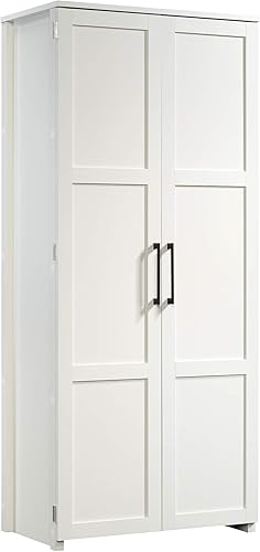 Sauder HomePlus Armario de almacenamiento/despensa, acabado blanco