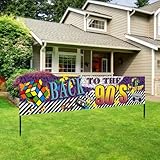 72.8 x 15.7 inches Sign Back to The 90s Theme Party Banner Decorations, Retro 90's Hip Hop Graffiti Backdrop Party Supplies, Throwback 90s Birthday Party Yard Sign Decor