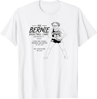 Funny Bernie Sanders Basketball Camp Retro Bernie T-Shirt
