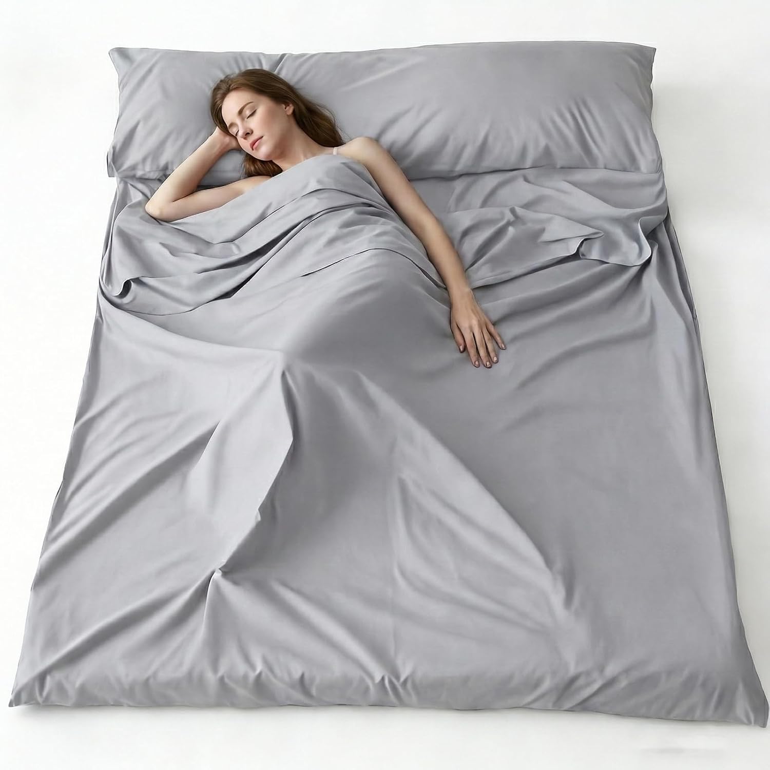 Wind Tour Sleeping Bag Liner Adult Sleep Sack Lightweight Portable Travel Sheets for Hotel Double Sleeping Bag Liners for Camping Backpacking Hotels