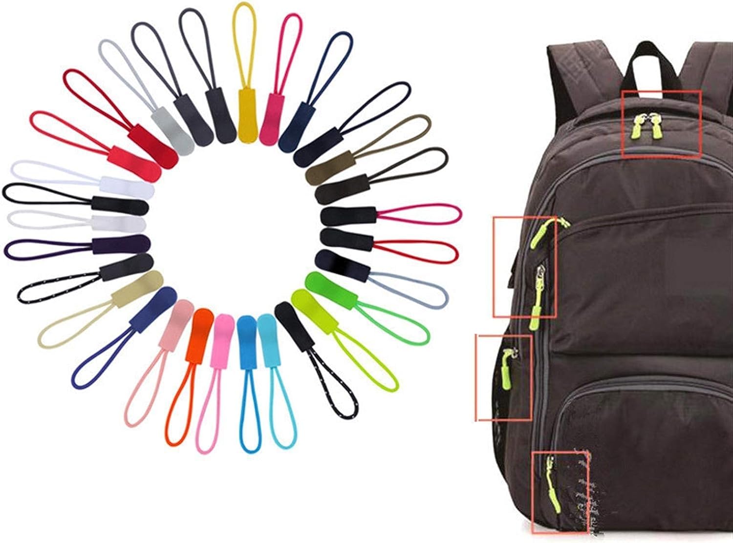 DONQL 30 stuks ritssluitingen vervangende ritssluiting nylon ritssluiting voor kleding, rugzakken, schoenen, outdoorsporten (5 kleuren