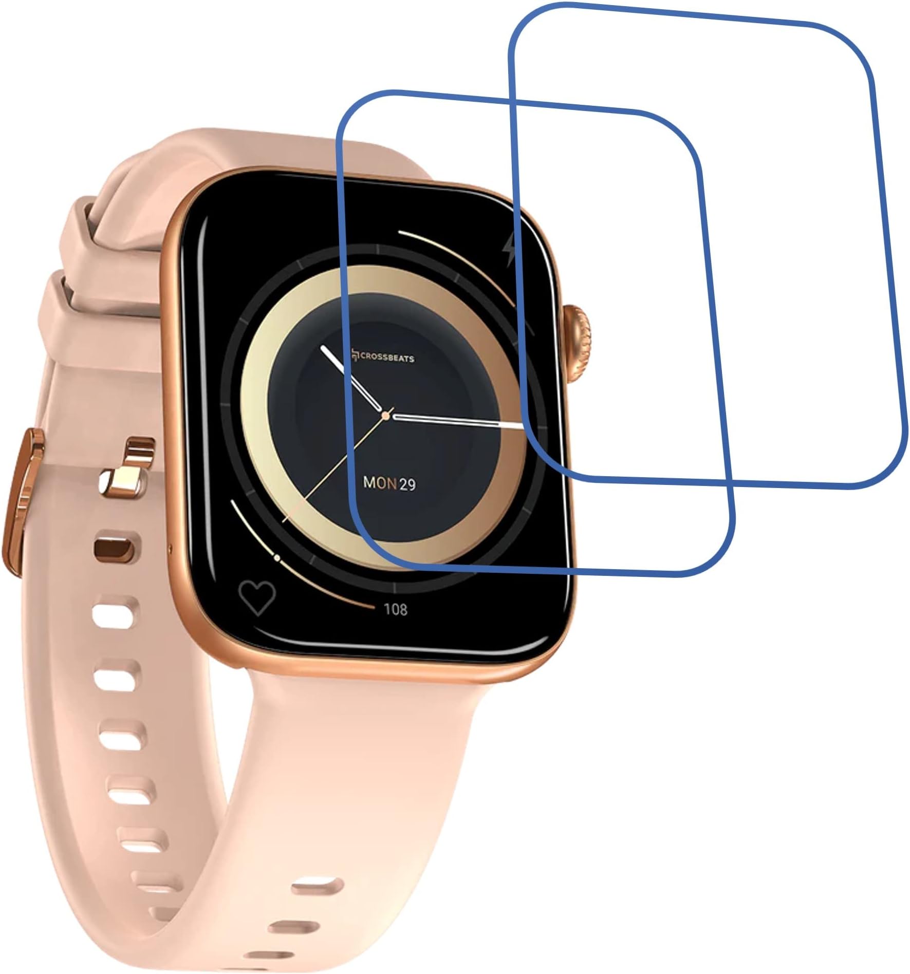 DVTECH� (Pack of 02 Flexible Crystal Clear Smartwatch Screen protector for Crossbeats IGNITE SPECTRA MAX (Not a Tempered glass)