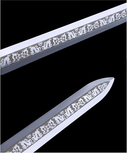 Miniatura 4 de Espada de Dragon Jian, espada real china, hoja de acero forjado de alto manganeso, accesorios de aleación, hecho a mano tradicional