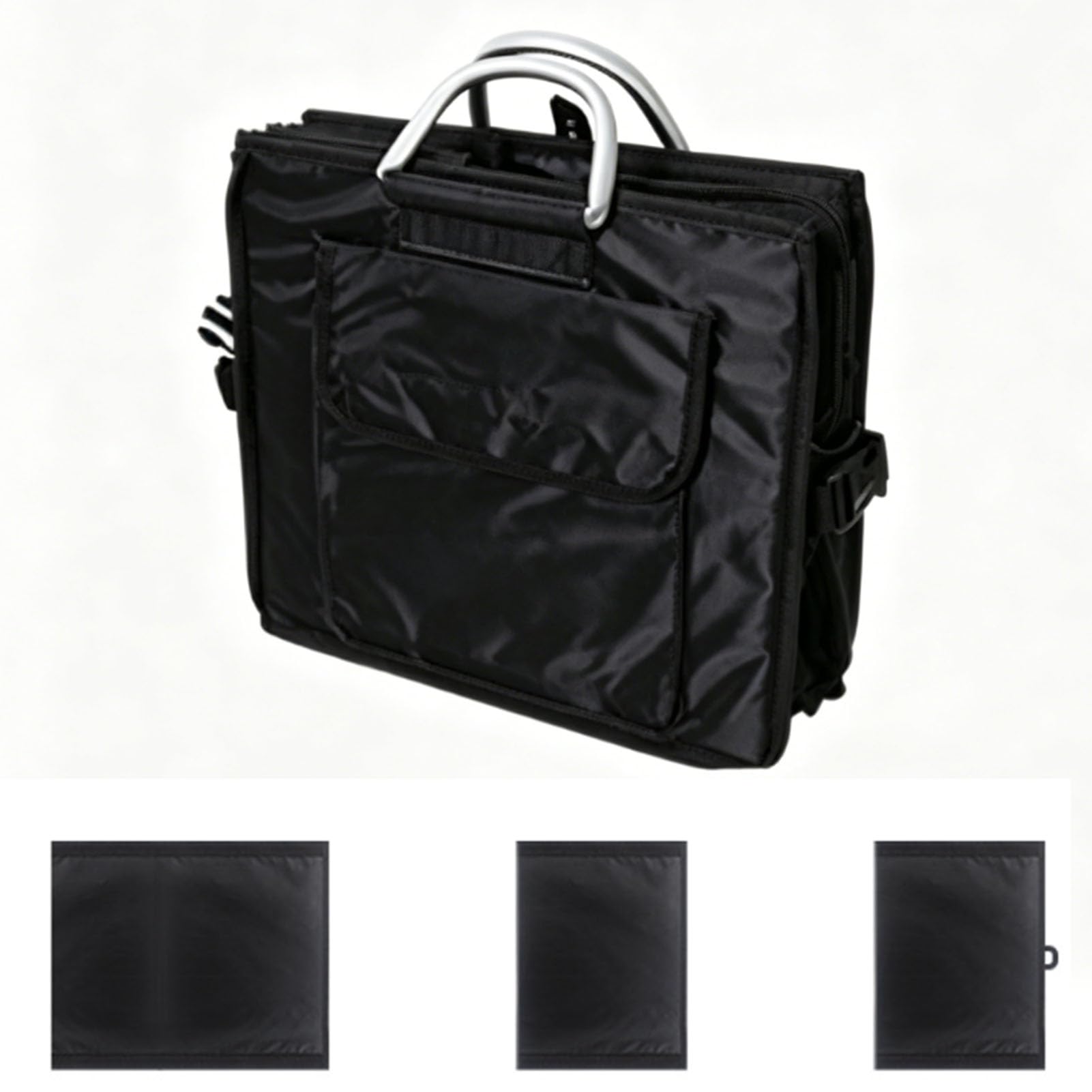 Cocoarm Organizer do Bagażnika Samochodu z pokrywą, Składany Organizer do Bagażnika SUV z Tkaniny Oxford 1680D, Składany Schowek o Pojemności 55 Litrów z 3 Przegródkami, Wodoodporny Schowek w (Bez