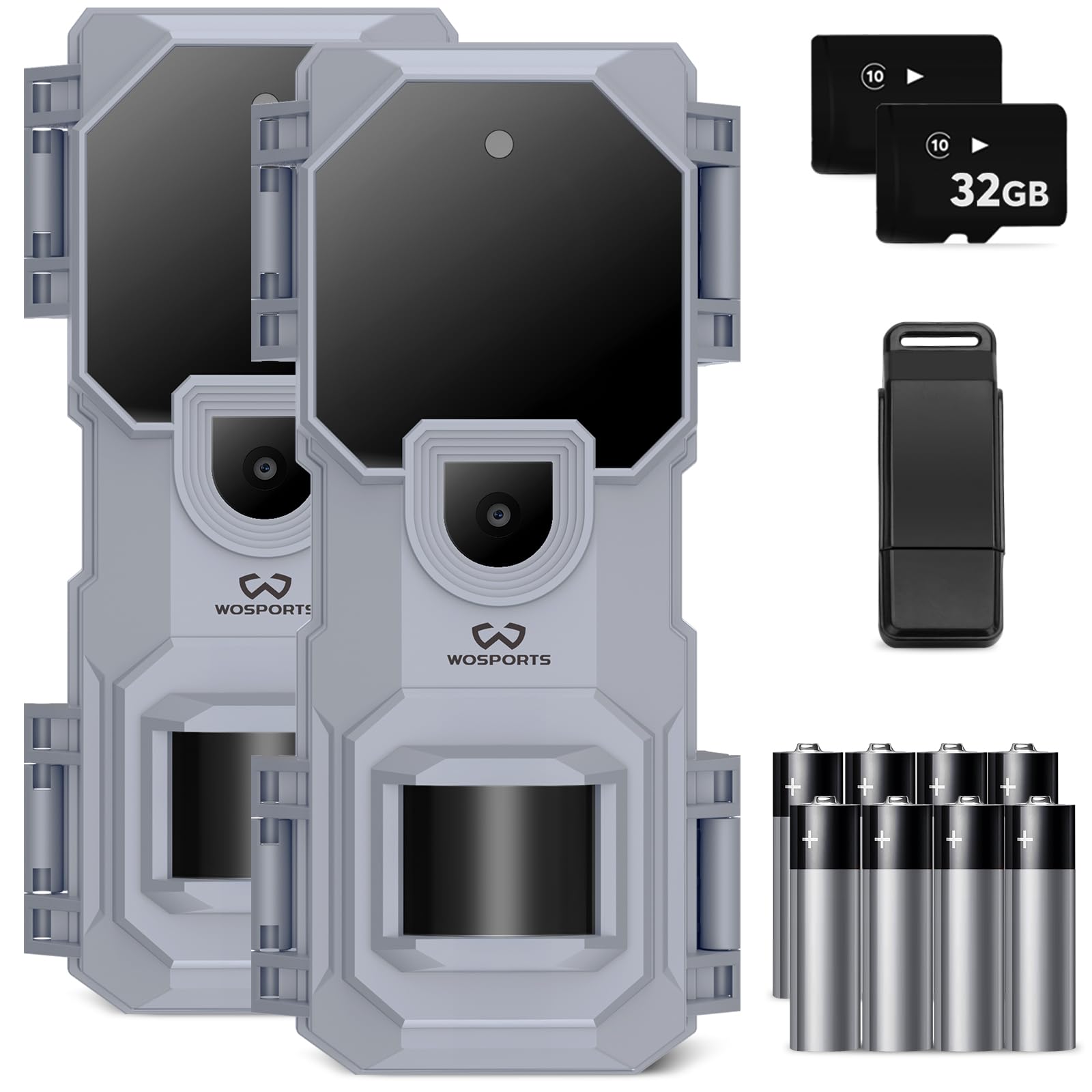 WOSPORTS Trail Camera 32MP 2-Pack – Night Vision