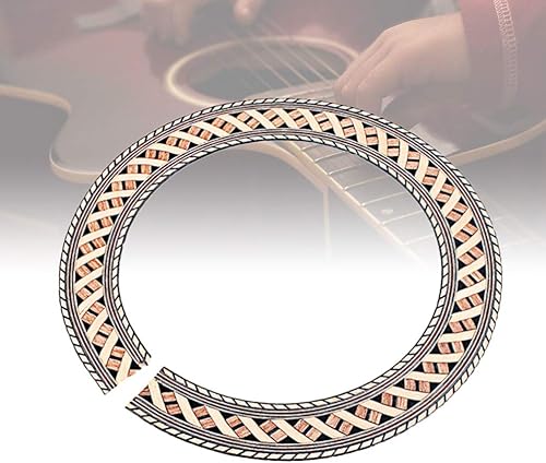 Miniatura 9 de Healifty Calcomanía de roseta de guitarra, tiras curvadas para agujero de sonido, laminado, fácil aplicación, decoración de guitarra no dañina,