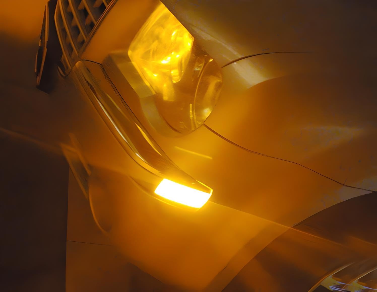 iJDMTOY Smoked Lens Amber Full LED Front Side Marker Light Kit Compatible With 2005-10 Chrysler 300, Powered by 45-SMD LED, Replace OEM Sidemarker Lamps