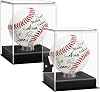Baseball Display Case, UV Protected Acrylic Cube, Clear Case for Memorabilia and Autographed Balls 2 PC