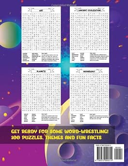 Word Search for Kids Ages 8-12 - 100 Word Find Puzzles with Fun Facts in Educational Themes for Kids Featuring Space, Animals, Sports, Geography and Many More!