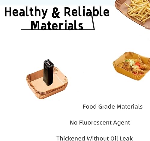 Miniatura 5 de Forros de papel para freidora de aire, desechables, redondos, de 7.9 pulgadas, 125 hojas de papel pergamino grueso para hornear, cocinar y asar,