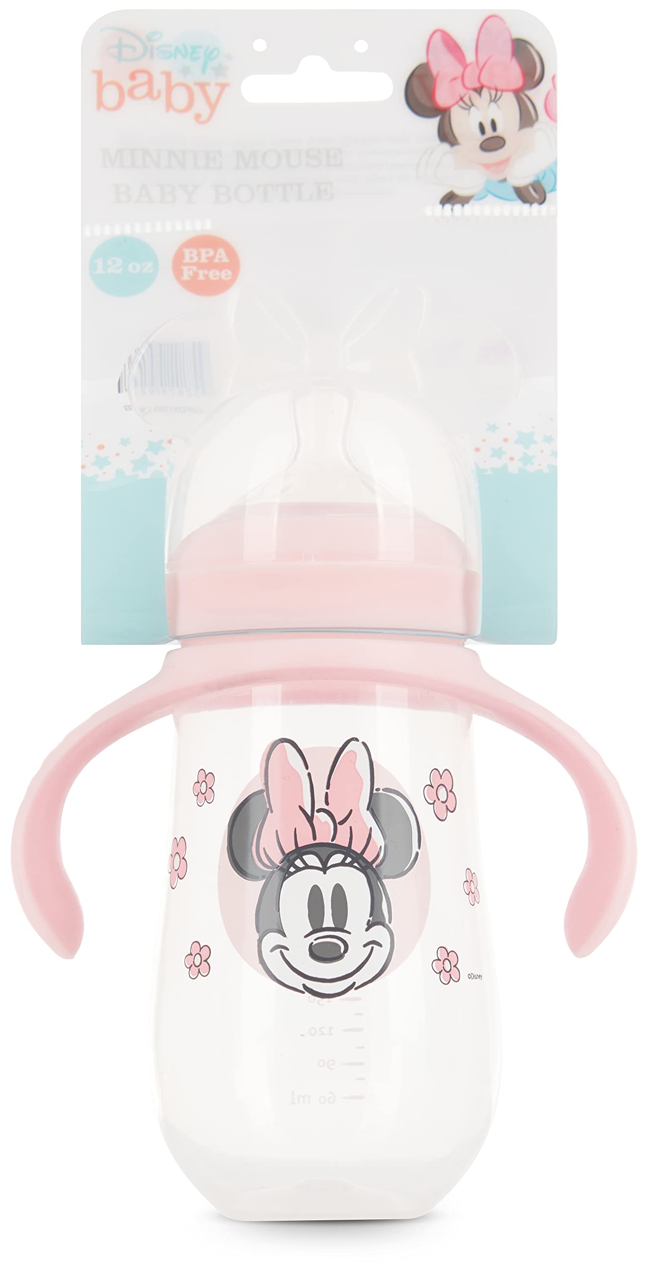 Disney Sippy Cups for Toddlers, Learner Sippy Cups for Kids with Pacifier, BPA-Free Trainer Cup with Handles, Leak-Proof Minnie Mouse and Mickey Mouse Sippy Cups, Perfect Unisex Gift for Children