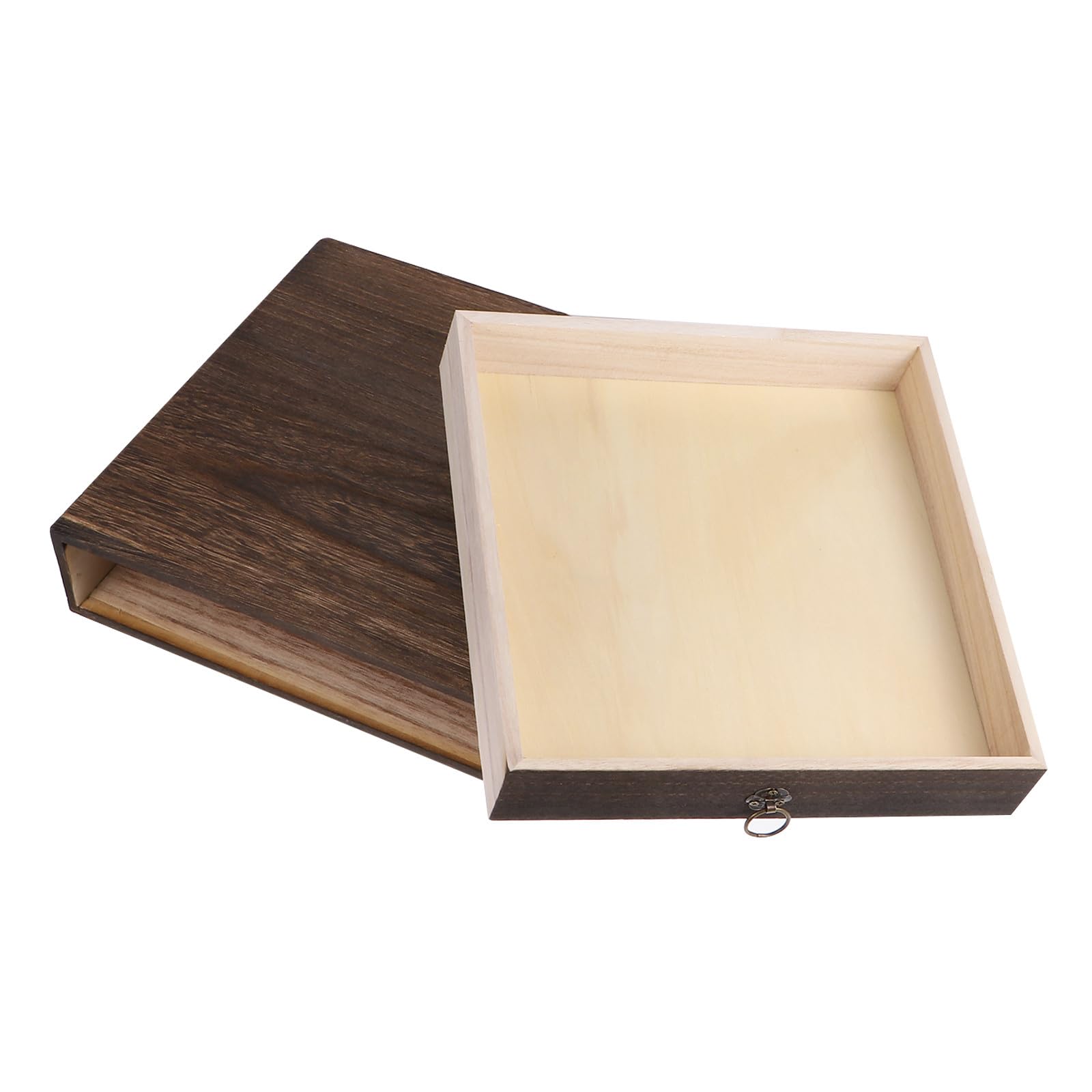 Organizer per cassetti in legno massello, 25,5 x 24,5 x 6 cm, elegante soluzione di archiviazione a forma di cactus per scrivania di casa e ufficio, accessorio da scrivania funzionale ed elegante