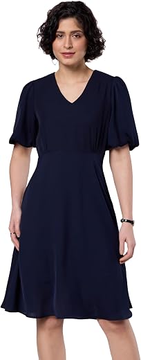 Symbol Premium Women's Fit &amp; Flare Dress (Below Knee Length | Stylish | Back Bow Tie) (Available in Plus Sizes)