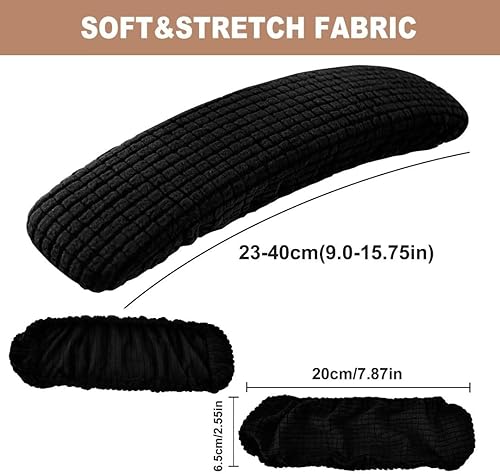 Miniatura 3 de SARAFLORA Funda para silla de oficina, elástica, resistente a las manchas, de elastano, para silla de computadora, para sillas de escritorio, brazo,