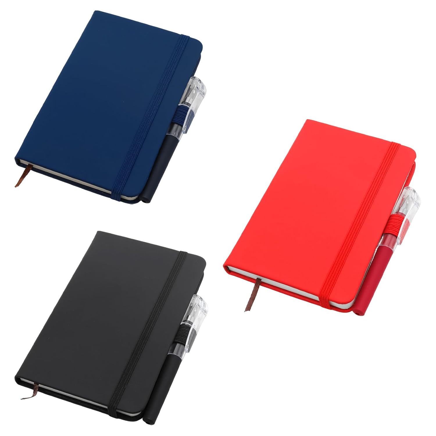 Yucenora 3 Pack Pocket Small Notebook Journals with 3 Pens (Classic)