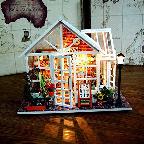 YUACY Puppen Haus Kit,DIY Puppenhaus Bausatz Mit MöBeln Miniatur-HüTte Handgemachte HüTte Mit Musik Modell Spielzeug – Bild 6