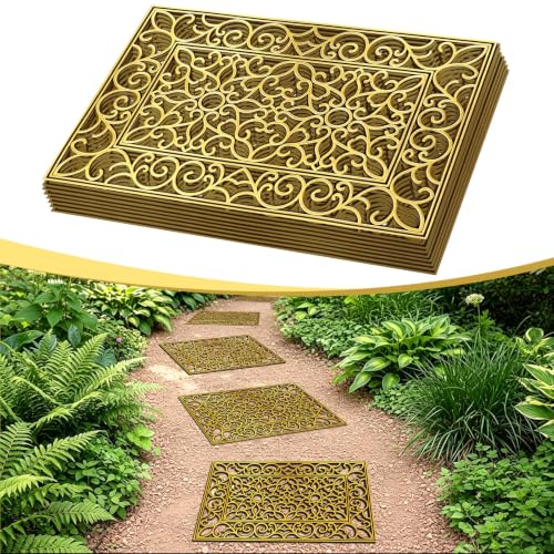 6Pack 23x15 Inch Large Rubber Stepping Stones for Outdoor Walkway