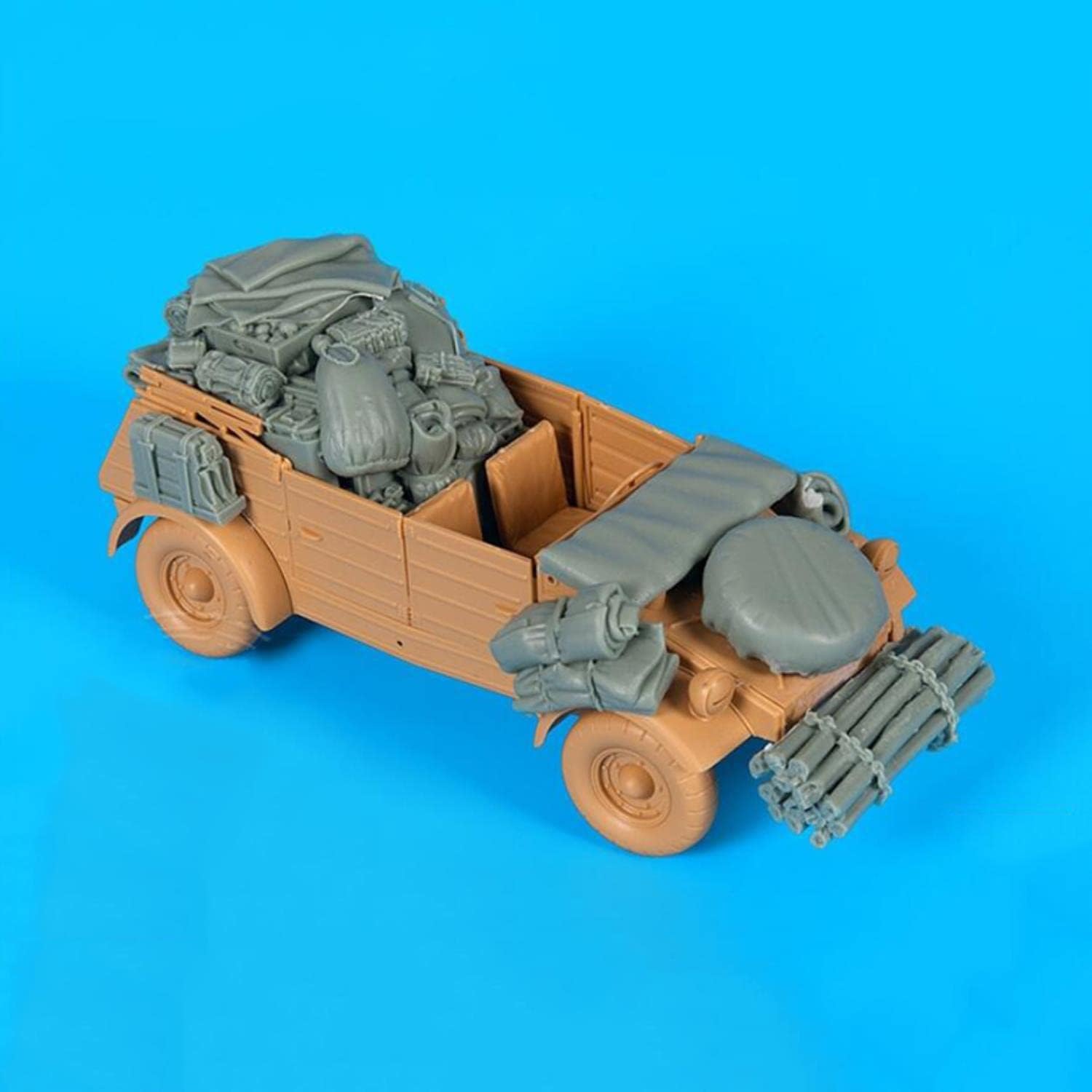 1/35 Model Scene Accessories (No Car) Resin Figure Model Kit Unassembled Unpainted