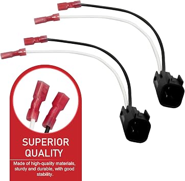 Car Speaker Connector Harnesses, Audio Speaker Harness Plug Adapter, Plug-and-Play Flame Retardant Connector Replace OE 72-5600, Compatible with Ford Lincoln Mercury Mazda (Black)