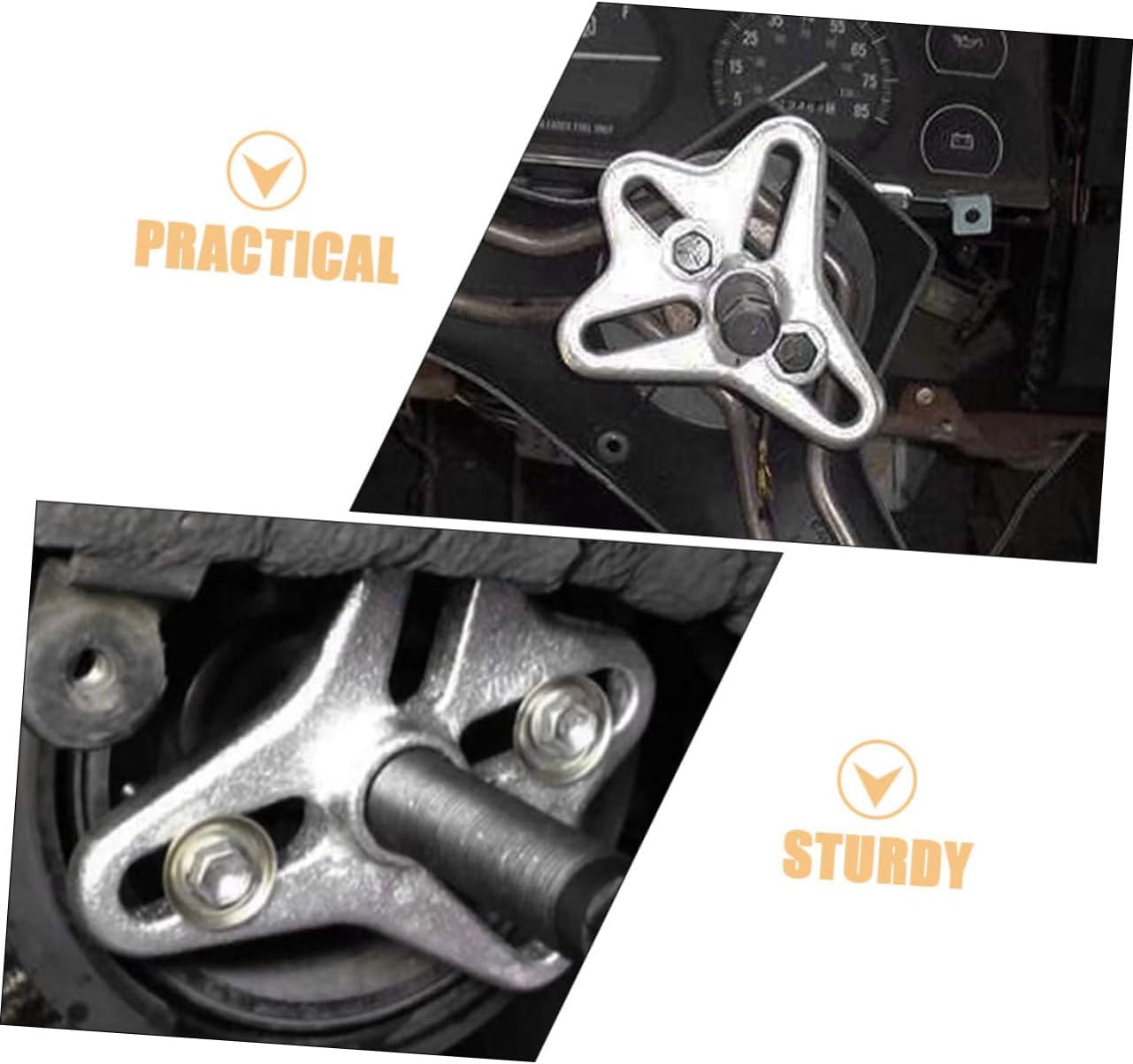 46Pcs Harmonic Balancer Puller Kit Durable Automotive Steering Wheel Puller Tool for Quick Removal Installation Essential for Suvs Prevents Damage to Components