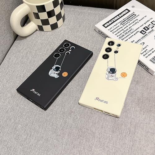 Yonds Queen for Samsung Galaxy S24 Ultra Cute Case, Cartoon Astronaut Space Moon Design Stylish Bumper Cover Women Girls Protective Shockproof Case (White Planet, Samsung Galaxy S24 Ultra) by Yonds Queen - Image 7