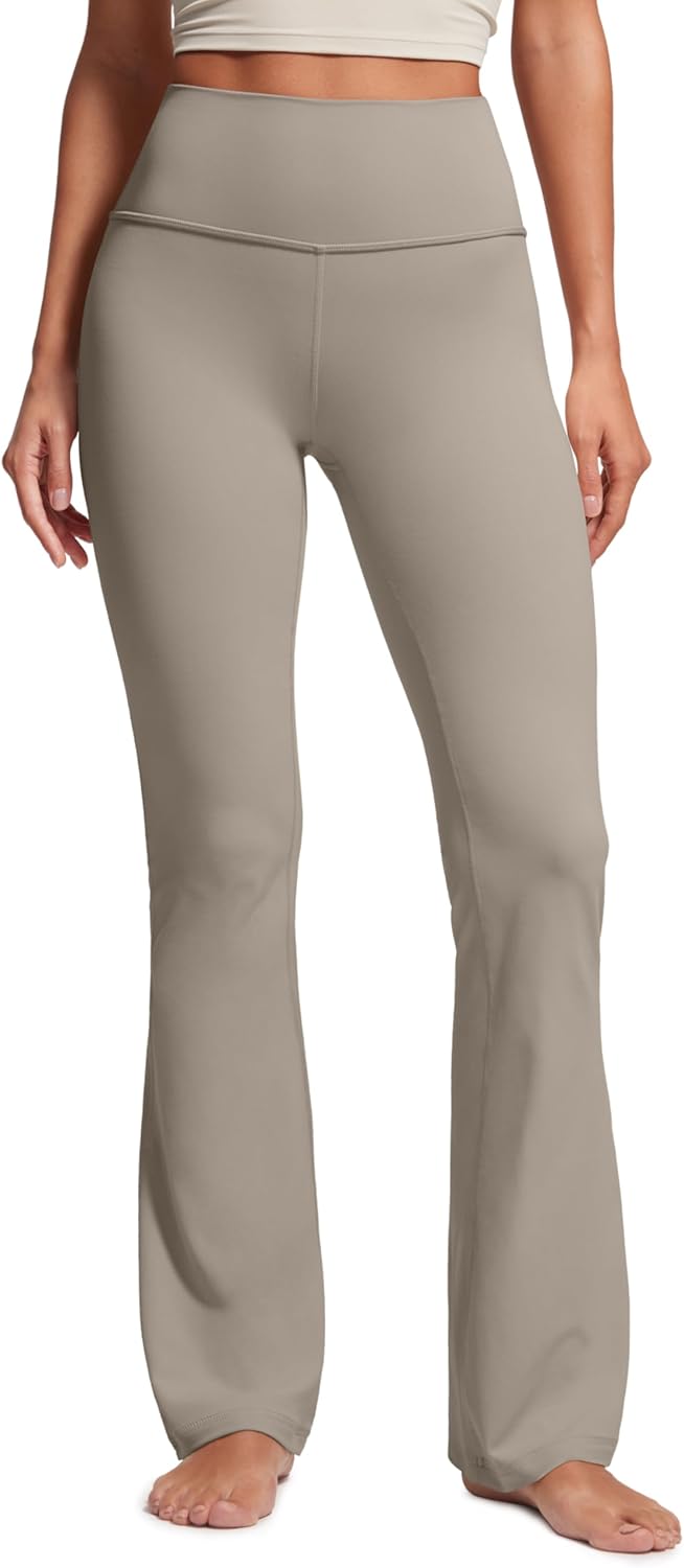 CRZ YOGA Butterluxe Flare Leggings 29"/30.5"/32"/33.5" - High Waist Bootcut Wide Leg Lounge Womens Yoga Pants with Pocket