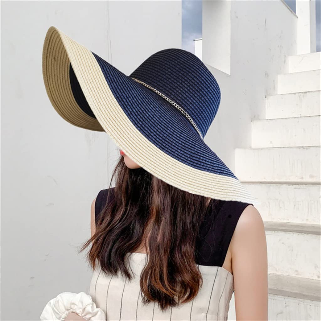 Stylish Black and Tan Women\'s Sun Hats in 3 Colors Roshtia 6 Pcs Women Sun Hat Straw Sun Visor for Women Summer  main image 3