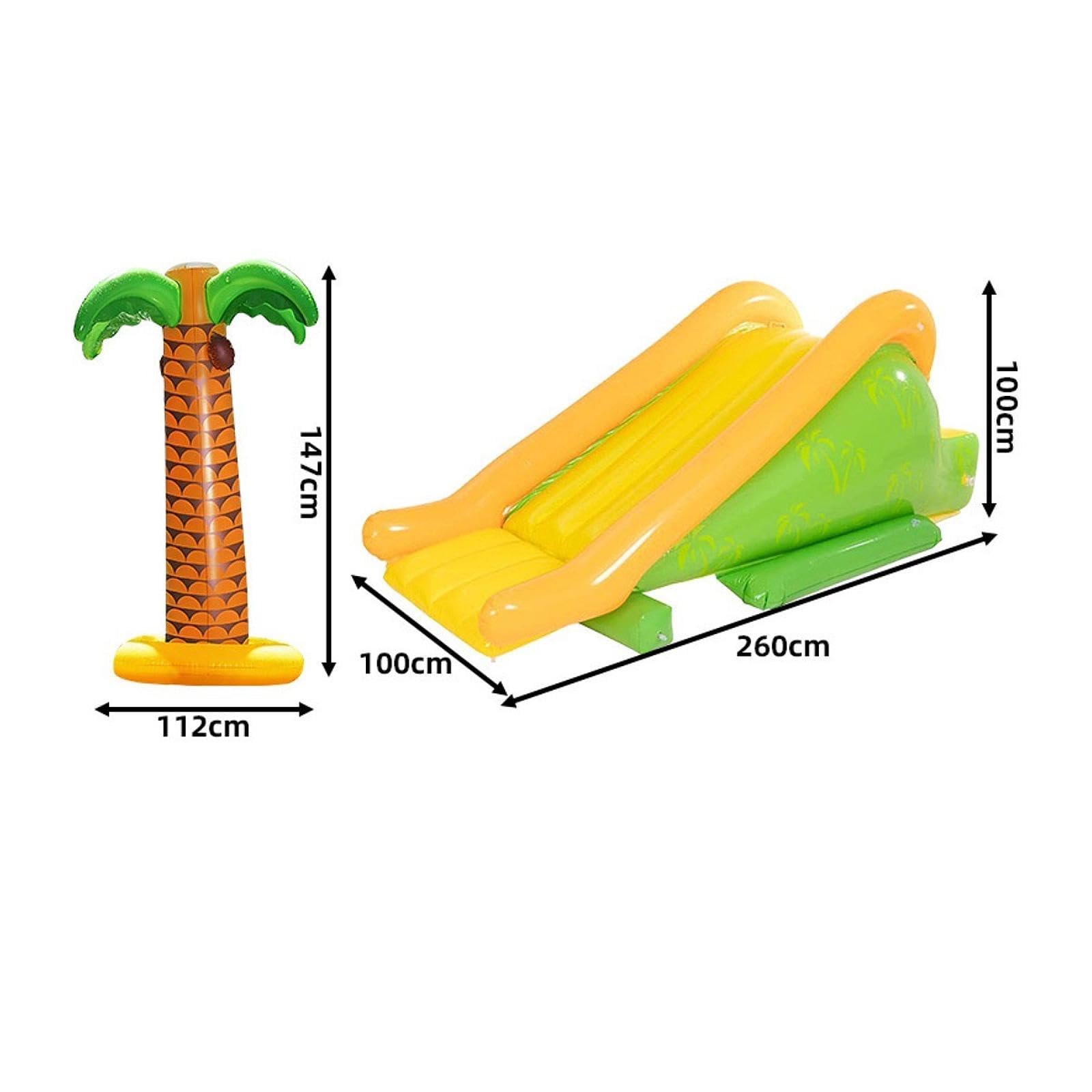 Scivolo Gonfiabile per Piscina, Gonfiaggio E Sgonfiaggio Facili E Veloci, Gradino Largo, Potente Scivolo Acquatico, Gioco per Parco Giochi