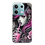 Taperso Coque pour Redmi Note 13 Pro 4G et M6 Pro 4G Motif Anime et Gothic Boba