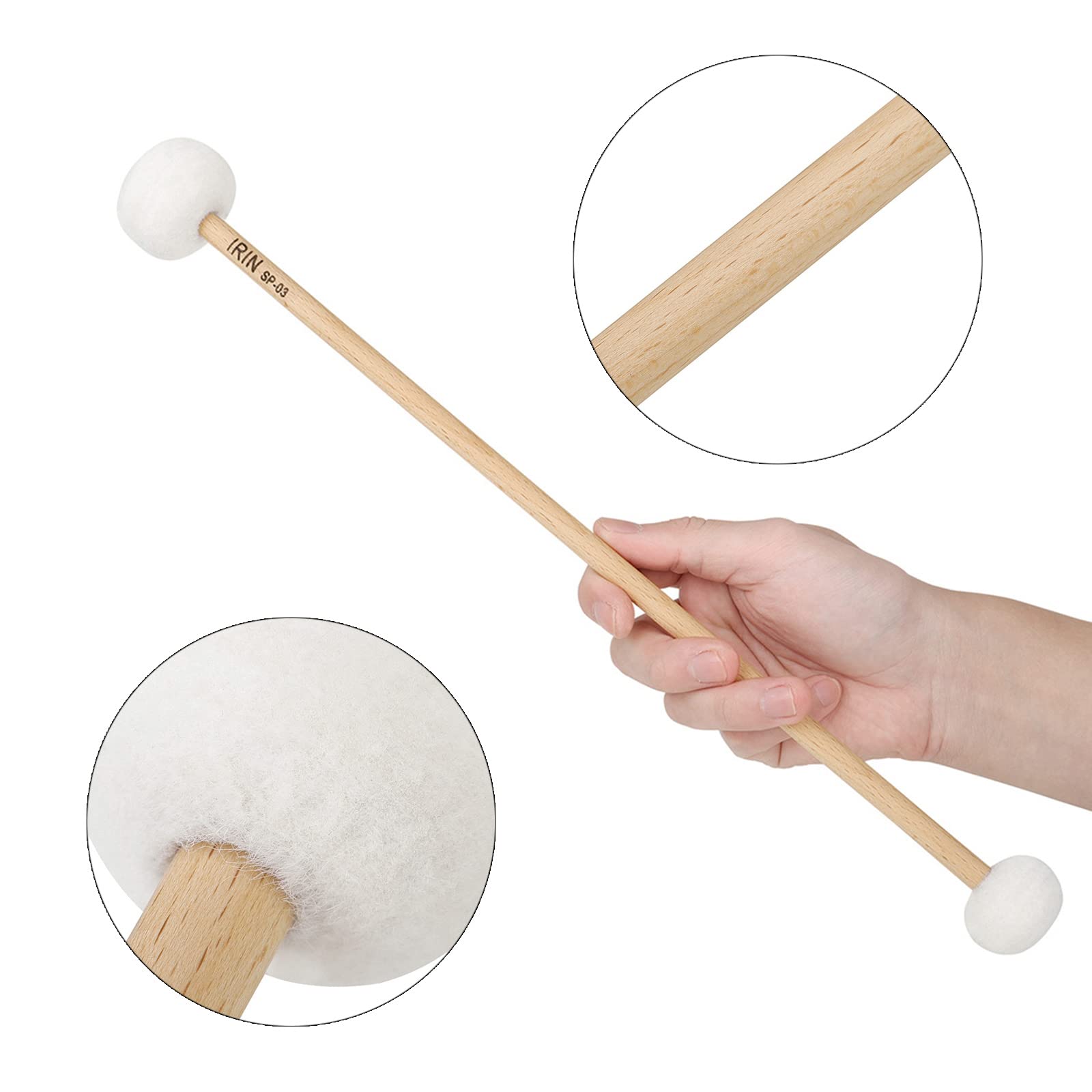 Amazon.co.jp: フェルトヘッド木製ハンドル木琴マレットパーカッション