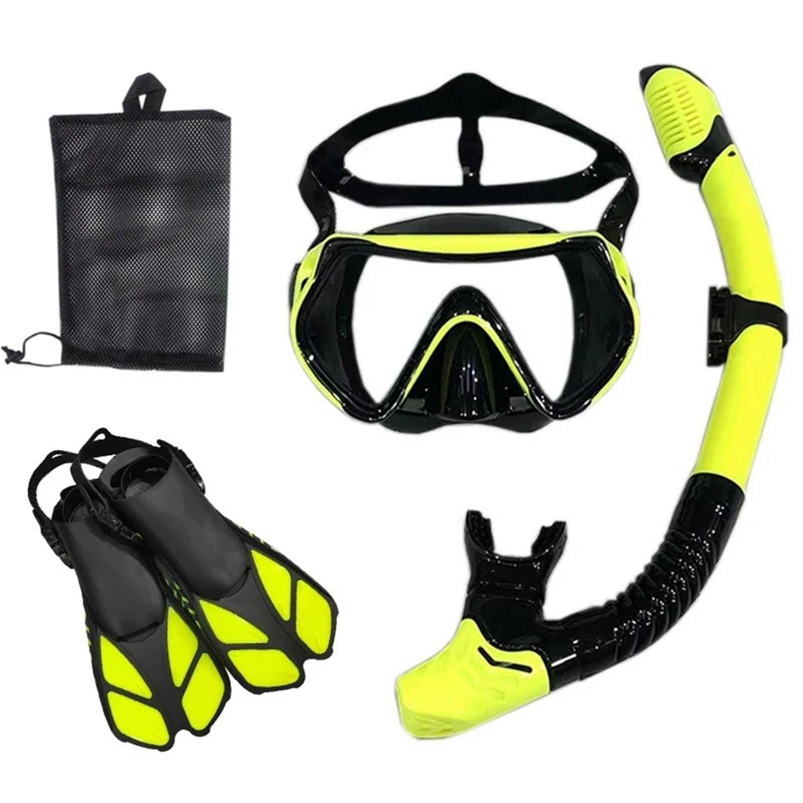 Buceo Máscara de Snorkel Máscara de Buceo y Gafas de Buceo con Tubo de respiración, Conjunto de Tubo de natación para Adultos Unisex