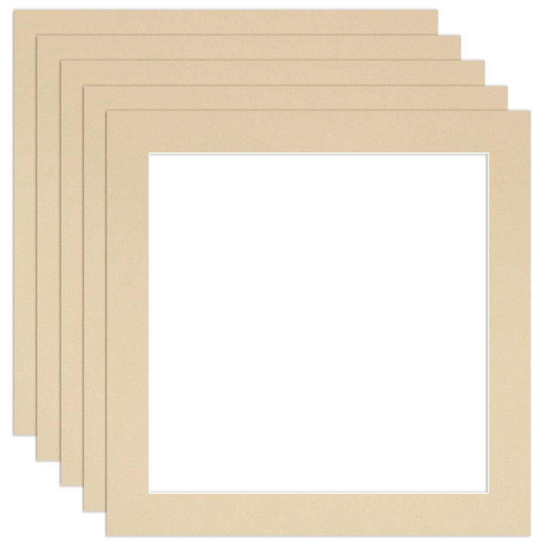 Procut Global 10x10" Ivory Picture Mounts - Fits 8x8" Photo Size