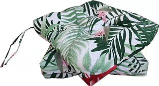 Genérico Cojines para Silla, 40x40 CM, Acolchados, Relleno de Algodón 7cm, Ideal para la Decoración de Cocina y Salón, Comedor y jardín. Fabricados en España (Pack 2 Unidades, Hojas Flores Rojas)